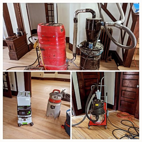 Images of various floor refinishing power tools
